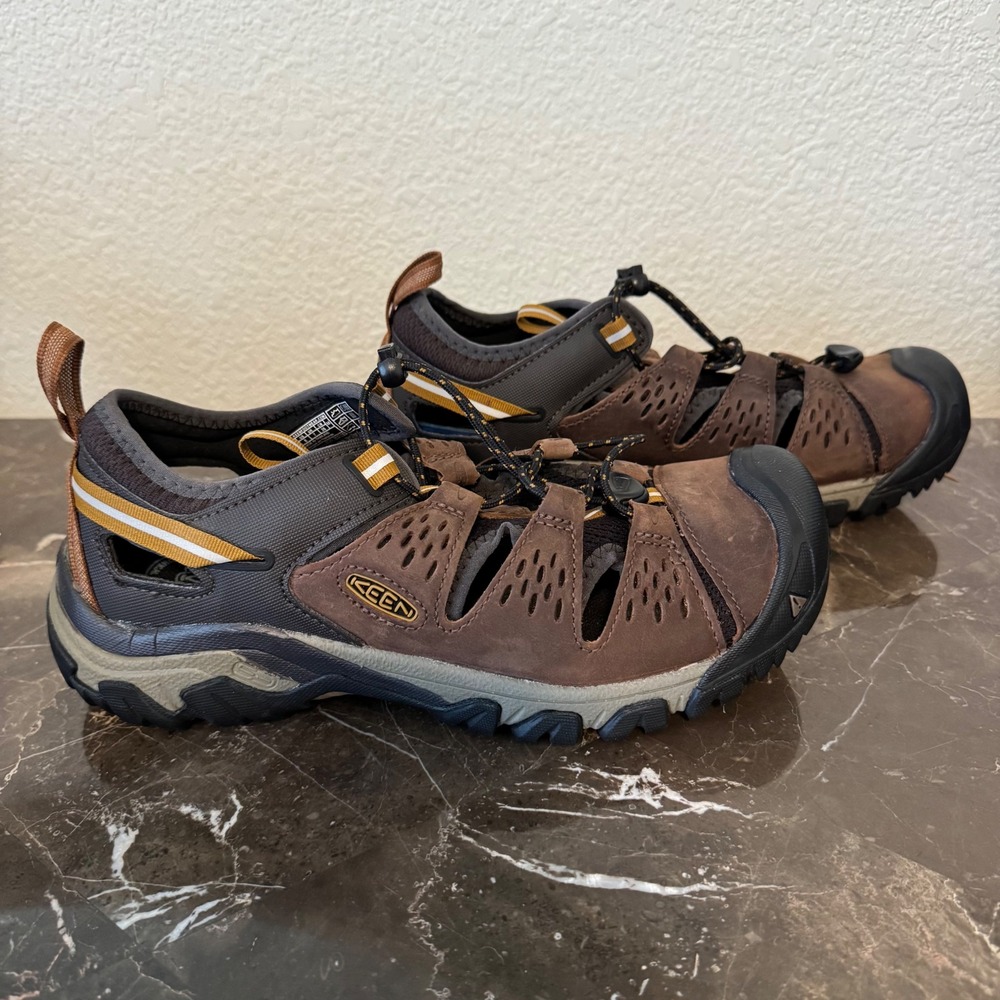 KEEN Arroyo II Mens Hiking Sandals Brown Leather Water Shoes 1018594 Size 8